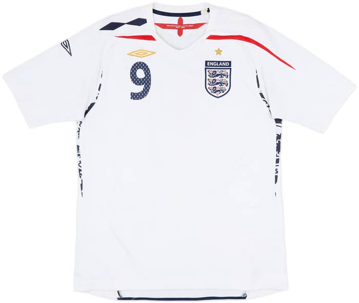 2007-09 England Home Shirt Rooney #9 - 6/10 - (L)