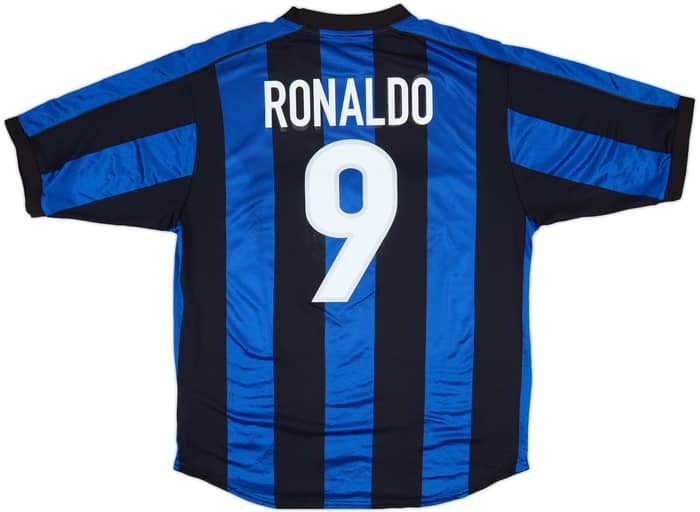 1999-00 Inter Milan Home Shirt Ronaldo #9 - 5/10 - (L)