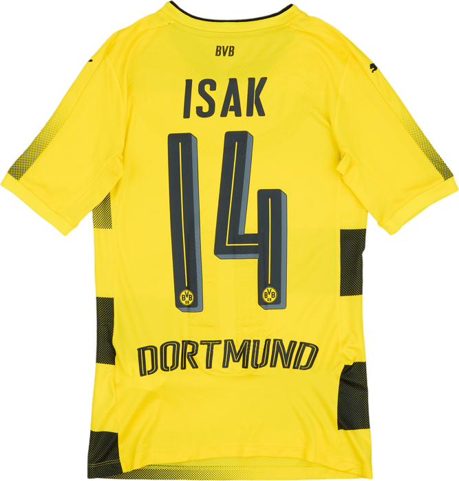 2017-18 Borussia Dortmund Authentic Home Shirt Isak #14 - 9/10 - (S)