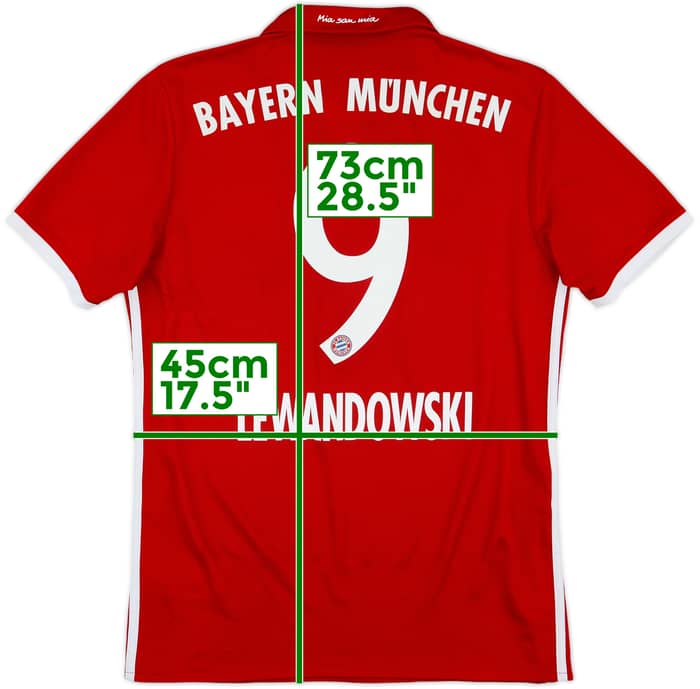 2016-17 Bayern Munich Home Shirt Lewandowski #9 - 6/10 - (S)
