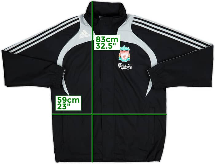 2008-09 Liverpool adidas Hooded Rain Jacket - 10/10 - (S)