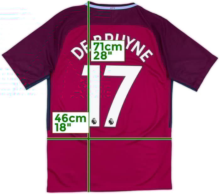 2017-18 Manchester City Away Shirt De Bruyne #17 - 7/10 - (S)