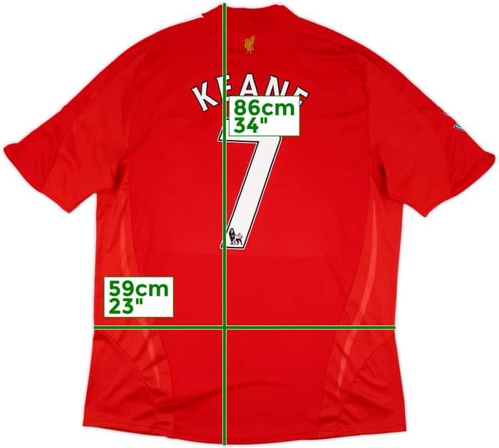 2008-10 Liverpool Home Shirt Keane #7 - 8/10 - (XL)