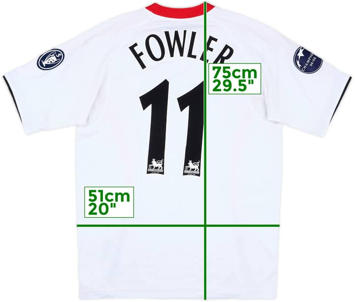 2005-06 Liverpool Away Shirt Fowler #11 - 9/10 - (M)
