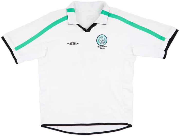 2001-02 Celtic 'Treble Winners' Away Shirt Larsson #7 - 6/10 - (S)