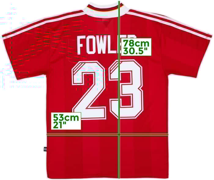 1995-96 Liverpool Home Shirt Fowler #23 - 9/10 - (M)