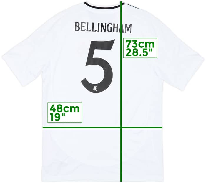 2024-25 Real Madrid Home Shirt Bellingham #5 (XL.Boys)