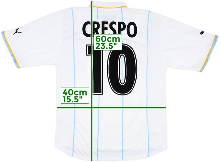 2001-02 Lazio European Home Shirt Crespo #10 - 8/10 - (L)