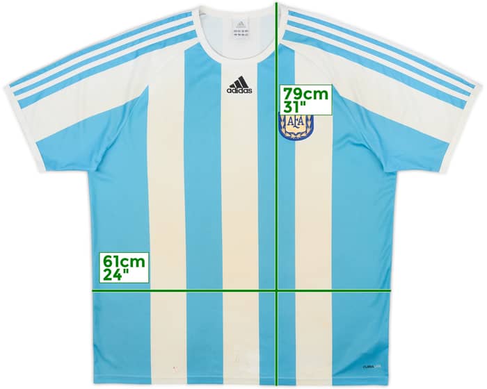 2010-11 Argentina Basic Home Shirt - 4/10 - (XXL)