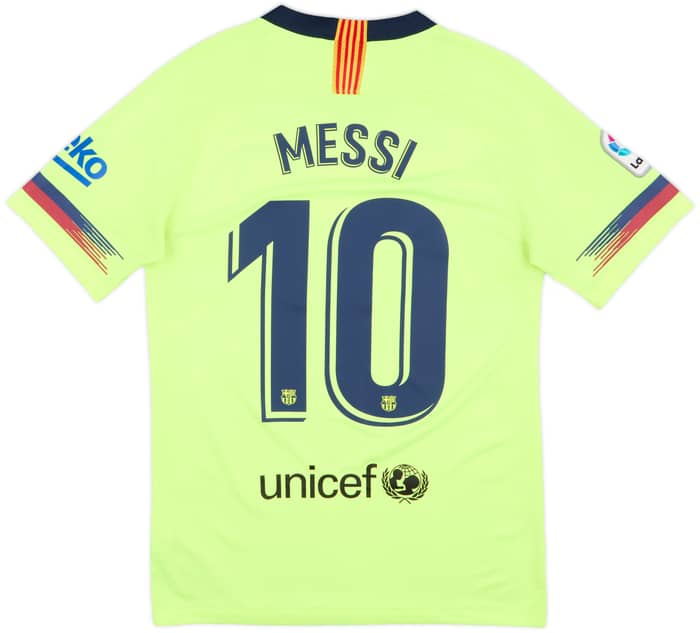 2018-19 Barcelona Away Shirt Messi #10 - 5/10 - (S)