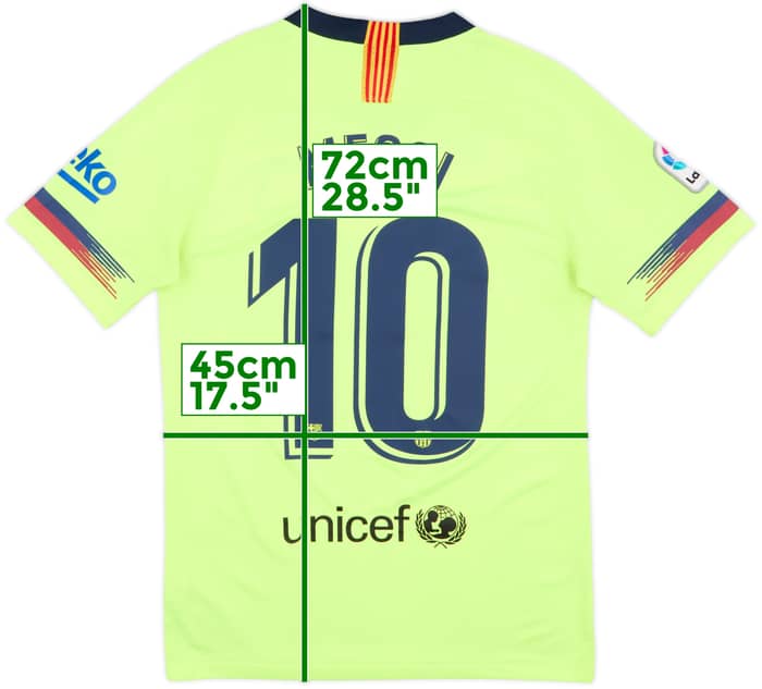 2018-19 Barcelona Away Shirt Messi #10 - 5/10 - (S)