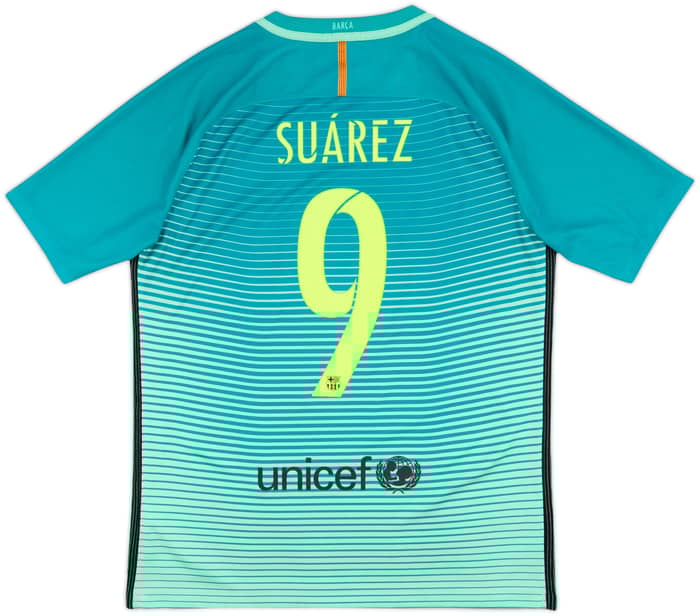 2016-17 Barcelona Third Shirt Suarez #9 - 6/10 - (M)