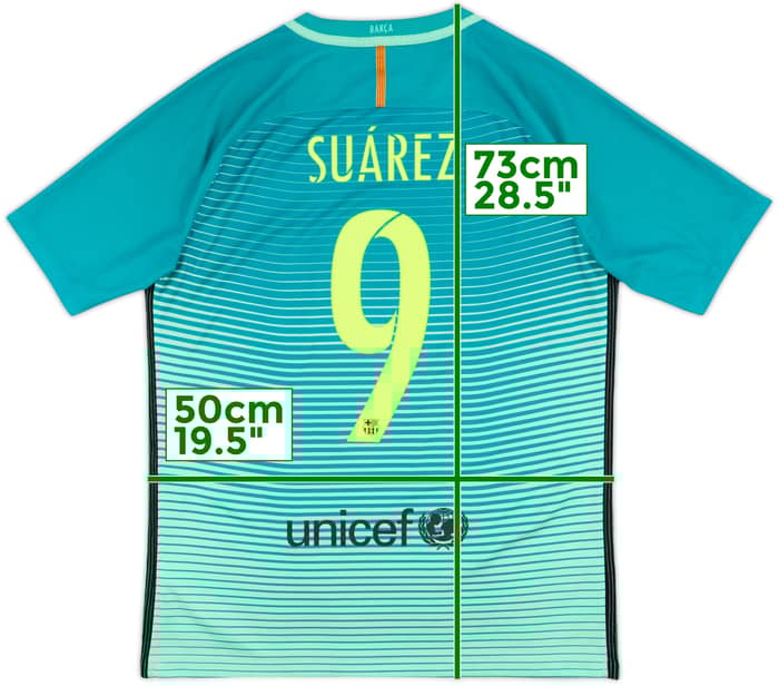 2016-17 Barcelona Third Shirt Suarez #9 - 6/10 - (M)