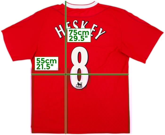 2002-04 Liverpool Home Shirt Heskey #8 - 8/10 - (L)