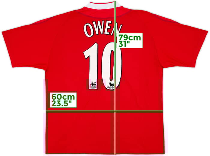 2002-04 Liverpool Home Shirt Owen #10 - 7/10 - (XL)