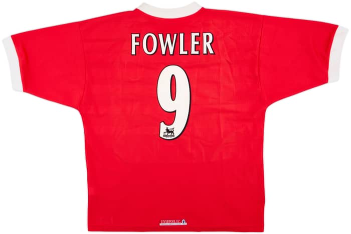 1998-00 Liverpool Home Shirt Fowler #9 - 7/10 - (L)