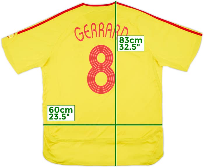 2006-07 Liverpool Away Shirt Gerrard #8 - 7/10 - (XL)