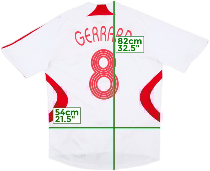 2007-08 Liverpool Away Shirt Gerrard #8 - 4/10 - (L)