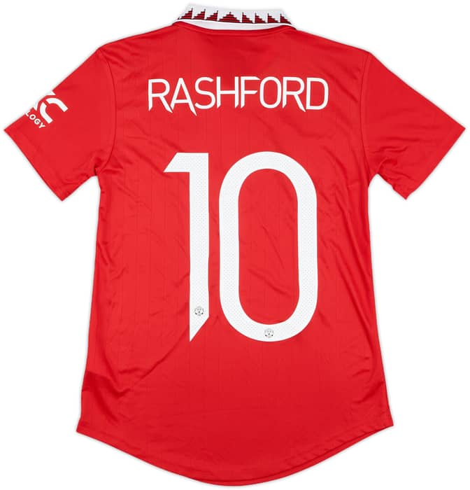 2022-23 Manchester United Home Shirt Rashford #10 (Women's XS)