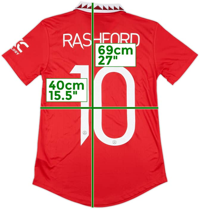 2022-23 Manchester United Home Shirt Rashford #10 (Women's XS)