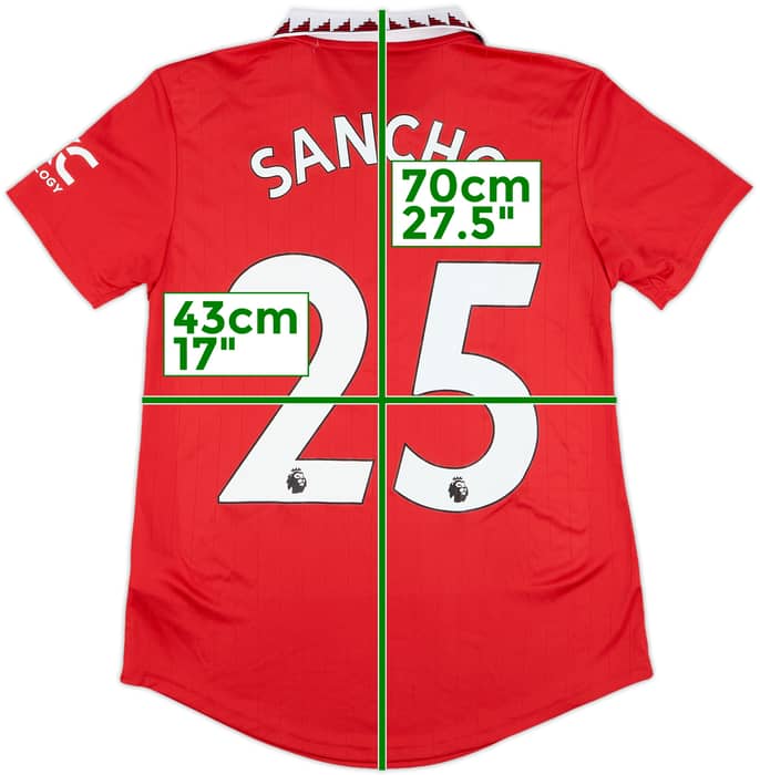 2022-23 Manchester United Home Shirt Sancho #25 (Women's S)
