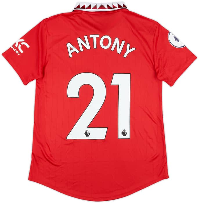 2022-23 Manchester United Home Shirt Antony #21 (Women's S)