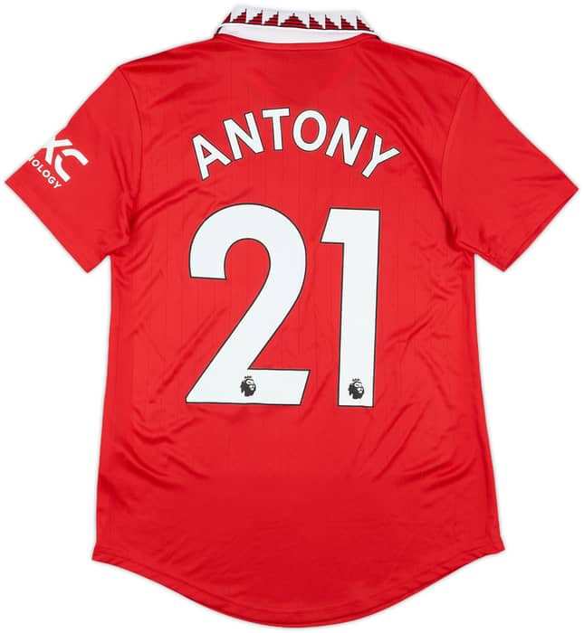 2022-23 Manchester United Home Shirt Antony #21 (Women's S)