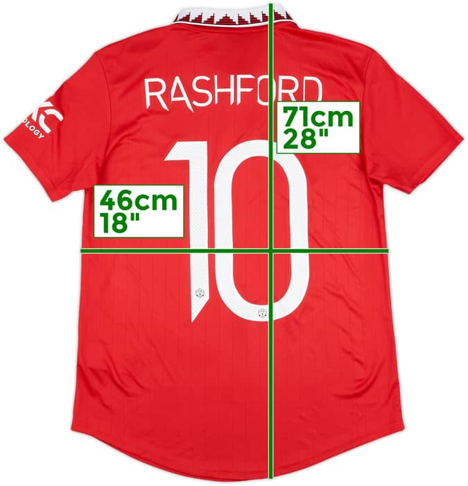 2022-23 Manchester United Home Shirt Rashford #10 (Women's M)