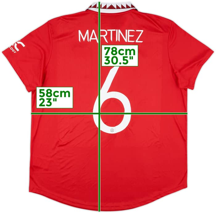 2022-23 Manchester United Home Shirt Martinez #6 (Women's XXL)