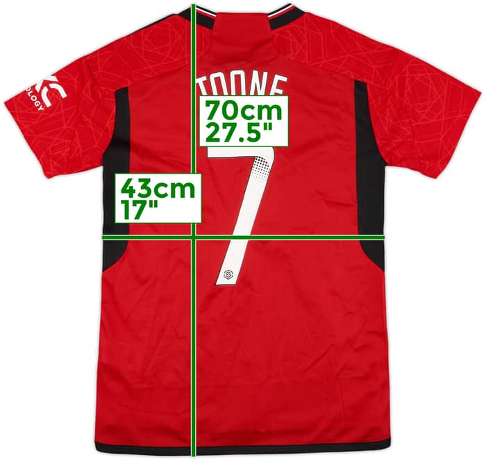 2023-24 Manchester United Home Shirt Toone #7 (Women's S)