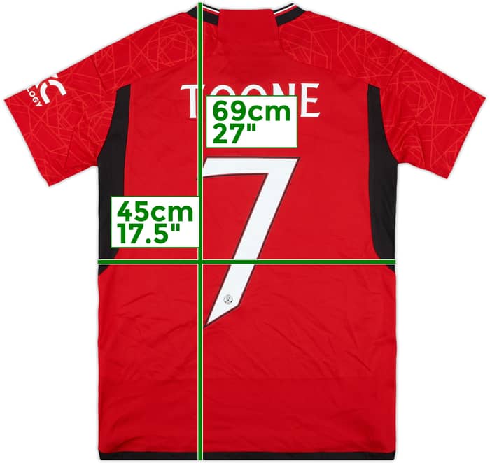 2023-24 Manchester United Home Shirt Toone #7 (Women's S)