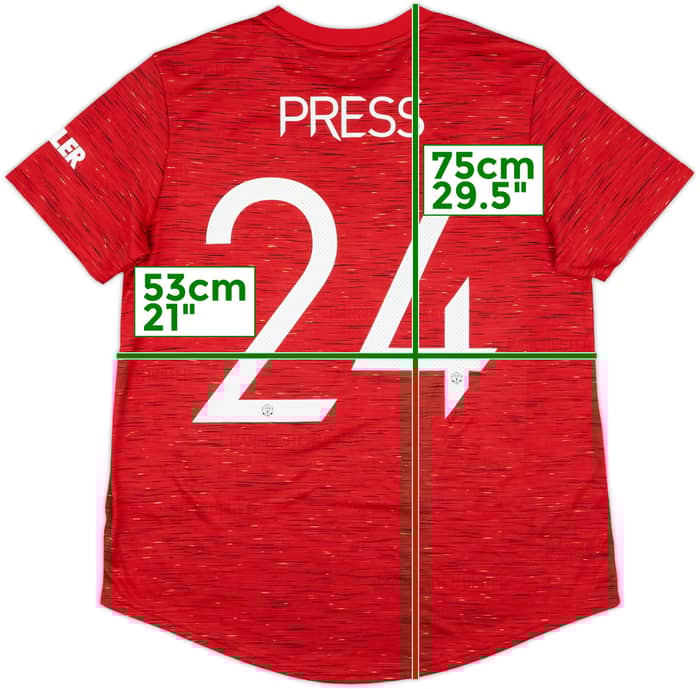 2020-21 Manchester United Home Shirt Press #24 (Women's XL)