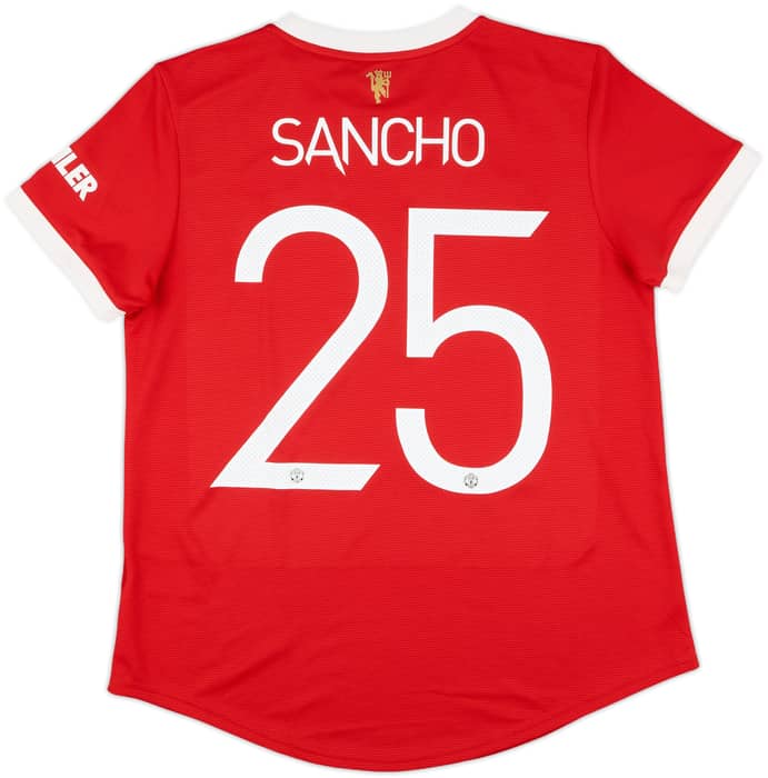 2021-22 Manchester United Home Shirt Sancho #25 (Women's L)