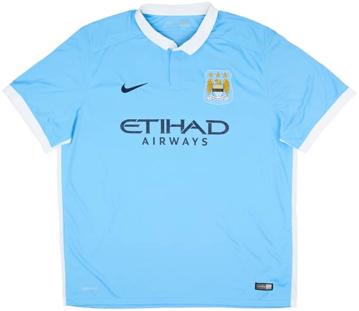 2015-16 Manchester City Home Shirt Silva #21 - 10/10 - (XXL)