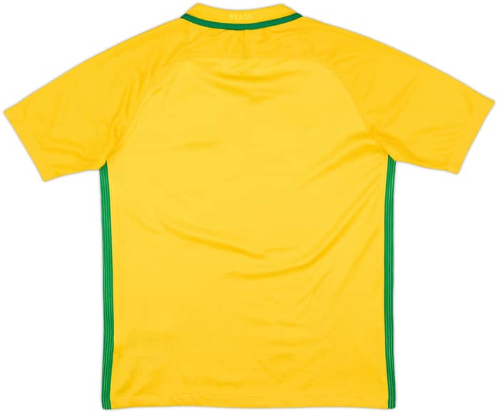 2016-17 Brazil Home Shirt - 5/10 - (L.Boys)