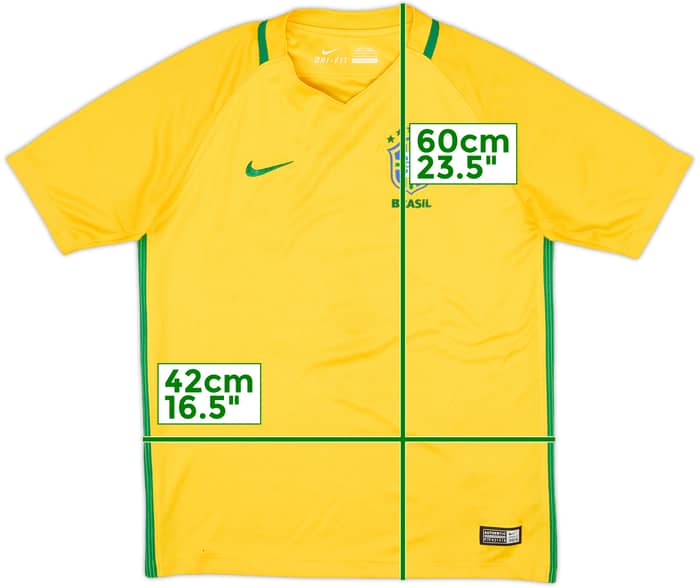 2016-17 Brazil Home Shirt - 5/10 - (L.Boys)
