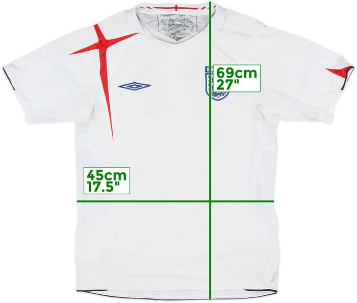 2005-07 England Home Shirt - 5/10 - (M)