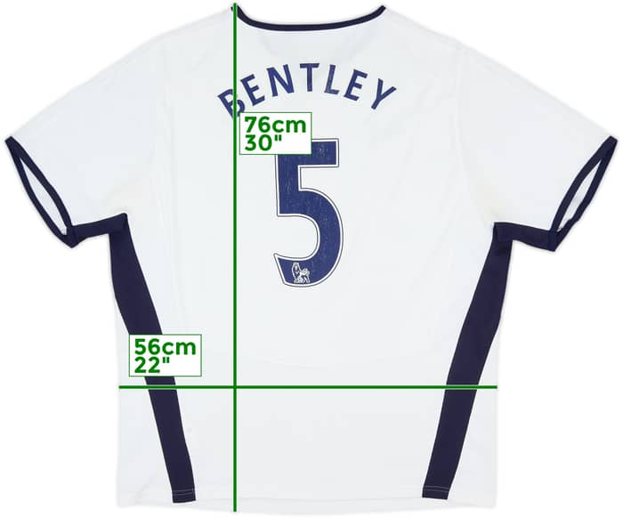 2008-09 Tottenham Home Shirt Bentley #5 - 4/10 - (XL)