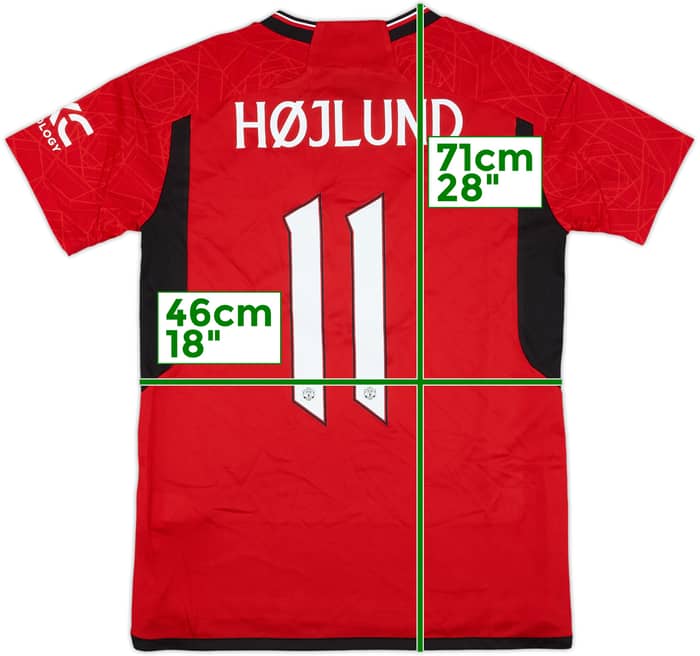 2023-24 Manchester United Home Shirt Hojlund #11 (Women's M)