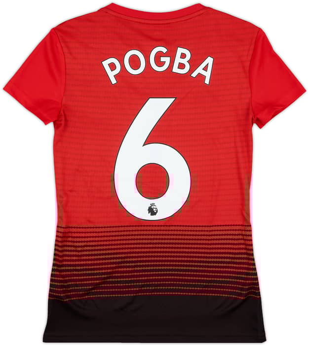 2018-19 Manchester United Home Shirt Pogba #6 (Women's XS)