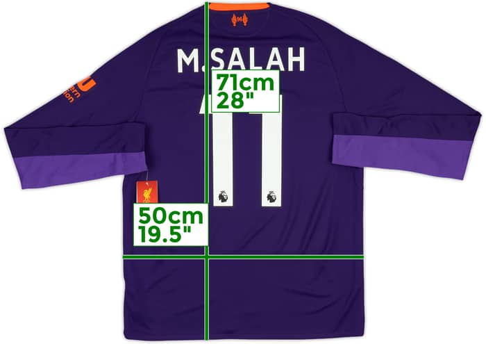 2018-19 Liverpool Away L/S Shirt M.Salah #11 (S)