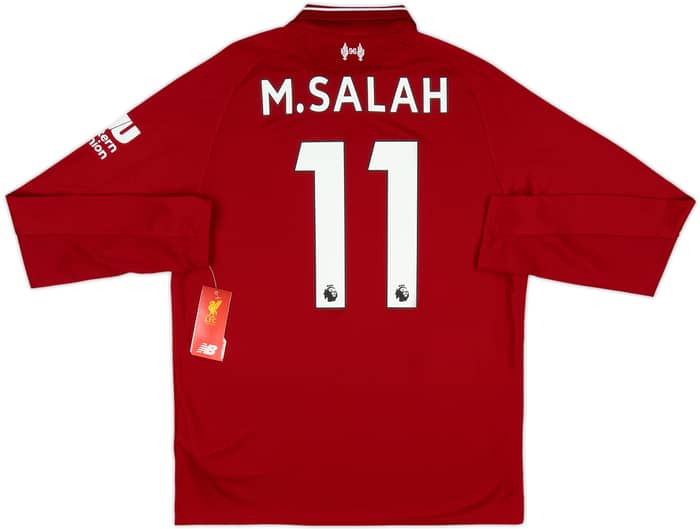 2018-19 Liverpool Home L/S Shirt M.Salah #11 (S)