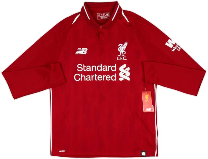 2018-19 Liverpool Home L/S Shirt M.Salah #11 (S)