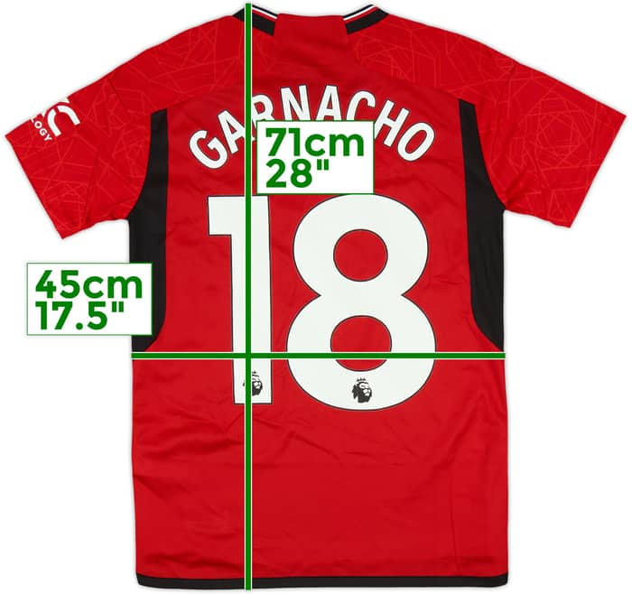 2023-24 Manchester United Home Shirt Garnacho #18 (Women's S)