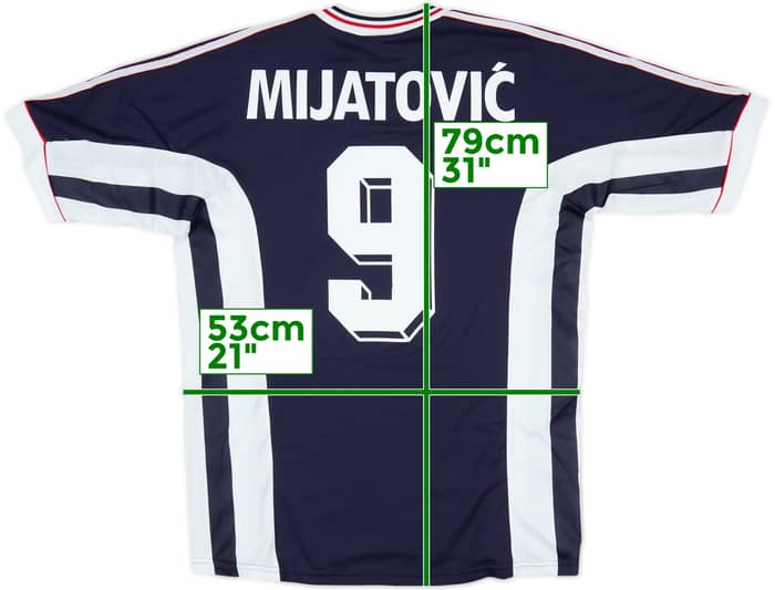 1998-99 Yugoslavia Home Shirt Mijatovic #9 (S)