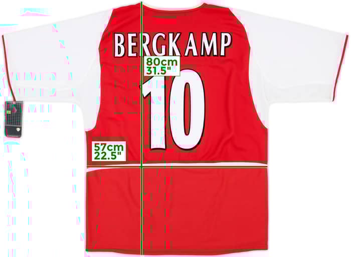 2002-04 Arsenal Home Shirt Bergkamp #10 (L)