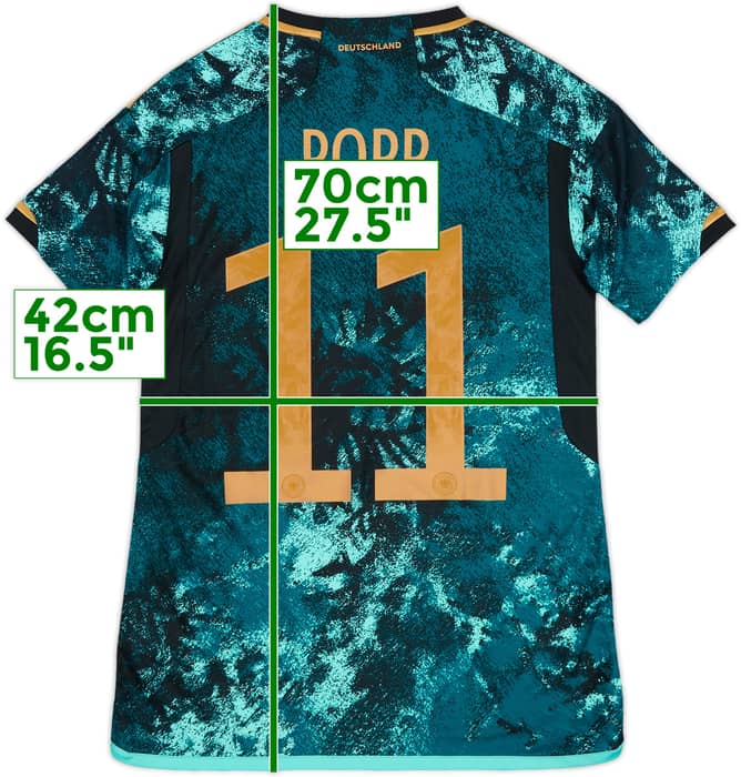 2023 Germany Authentic Women Away Shirt Popp #11 (Women's XS)