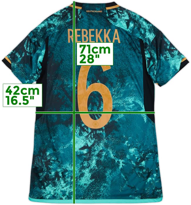 2023 Germany Women Away Shirt Rebekka #6 (Women's S)