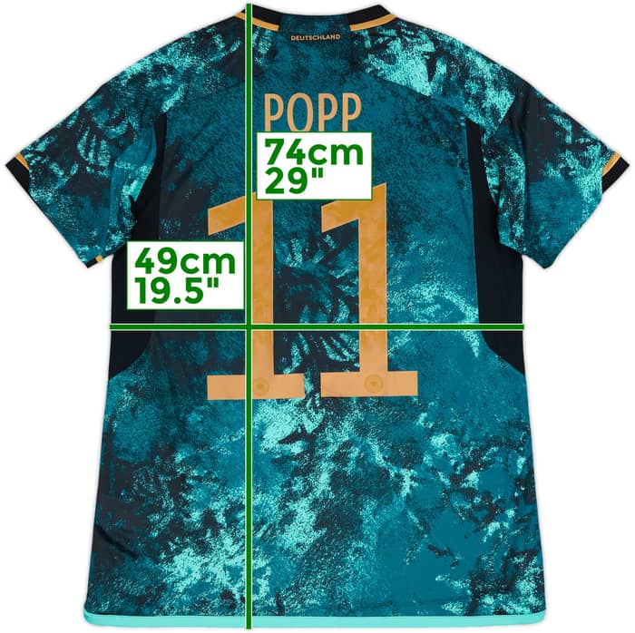 2023 Germany Women Away Shirt Popp #11 (Women's L)