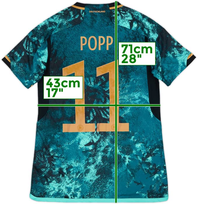 2023 Germany Women Away Shirt Popp #11 (Women's S)